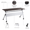 Picture of BBF Envision NVS009 60W Folding Training Table with Powered Grommets