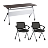 Picture of BBF Envision NVS005 60W Training Table with Powered Grommets and 2 Chairs with Arms