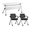 Picture of BBF Envision NVS005 60W Training Table with Powered Grommets and 2 Chairs with Arms