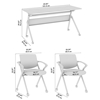 Picture of BBF Envision NVS005 60W Training Table with Powered Grommets and 2 Chairs with Arms