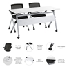 Picture of BBF Envision NVS005 60W Training Table with Powered Grommets and 2 Chairs with Arms