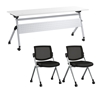 Picture of BBF Envision NVS004 72W Folding Training Table and 2 Folding Chairs
