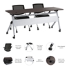 Picture of BBF Envision NVS002 72W Folding Training Table and 2 Folding Chairs w/ Arms