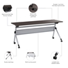 Picture of BBF Envision NVW172 72W Folding Training Table
