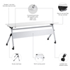Picture of BBS Envision NVS010 72W Folding Training Table with Powered Grommets