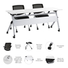 Picture of BBS Envision NVS006 72W Training Table with Powered Grommets + 2 Chairs w/ Arms