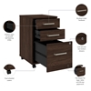 Picture of Vista VSF116 3 Drawer Mobile File Cabinet