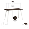 Picture of Vista VSD148NE 48W x 24D Computer Desk with Splayed Metal Legs