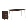 Picture of Vista VST002 60W Desk with Splayed Metal Legs and 3 Drawer Mobile File Cabinet