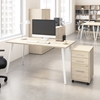 Picture of Vista VST002 60W Desk with Splayed Metal Legs and 3 Drawer Mobile File Cabinet