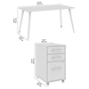Picture of Vista VST002 60W Desk with Splayed Metal Legs and 3 Drawer Mobile File Cabinet