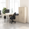Picture of Vista VST010 60W L Shaped Desk with Metal Legs, Low Storage Cabinet, and Wardrobe