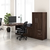 Picture of Vista VST010 60W L Shaped Desk with Metal Legs, Low Storage Cabinet, and Wardrobe