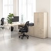 Picture of Vista VST009 72W L Shaped Desk with Metal Legs, Low Storage Cabinet, and Wardrobe
