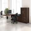 Picture of Vista VST009 72W L Shaped Desk with Metal Legs, Low Storage Cabinet, and Wardrobe