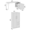 Picture of Vista VST009 72W L Shaped Desk with Metal Legs, Low Storage Cabinet, and Wardrobe