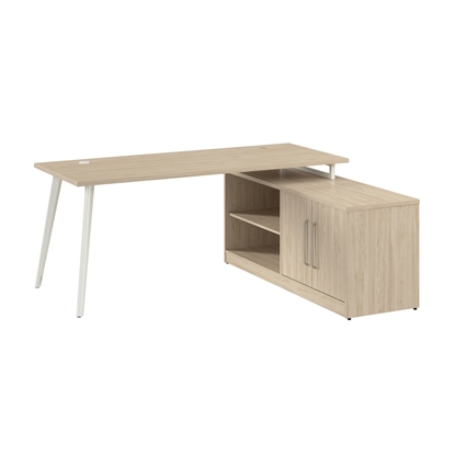Picture of Vista VST005 72W L Shaped Desk with Splayed Metal Legs and Low Storage Cabinet