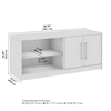 Picture of Vista VSS160 Low Storage Cabinet with Doors and Shelves