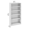 Picture of Vista VSB12453-Z Tall 5 Shelf Bookcase