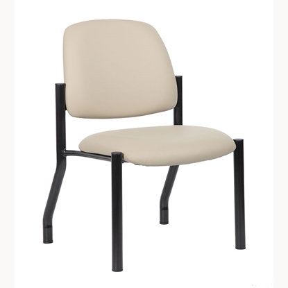 Picture of B9595AM-BG Armless Guest Chair, 300 lb capacity, Antimicrobial Beige Vinyl