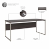Picture of Hybrid HYD373 72W x 30D Computer Table Desk with Metal Legs