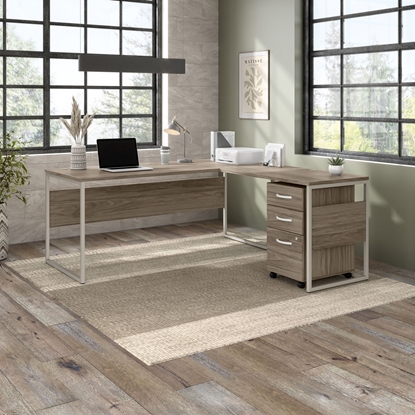 Picture of Hybrid  HYB028 L Shaped Table Desk with Mobile File Cabinet