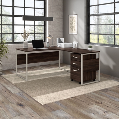Picture of Hybrid  HYB029 L Shaped Table Desk with Mobile File Cabinet